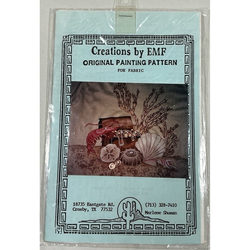 VTG Creations By Emf Sunken Treasure Fabric Painting Pattern #0889-30 Nautical